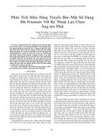 Phân tích hiệu năng truyền bảo mật sử dụng mã Fountain với kỹ thuật lựa chọn ăng-ten phát