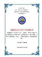 Khóa luận tốt nghiệp Quản trị kinh doanh: Nghiên cứu các yếu tố ảnh hưởng đến quyết định mua sản phẩm của công ty cổ phần Phước Hiệp Thành của người tiêu dùng tại thành phố Huế