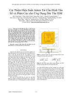 Cải thiện hiệu suất anten tái cấu hình tần số và phân cực cho ứng dụng dải tần ISM