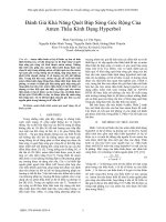 Đánh giá khả năng quét búp sóng góc rộng của anten thấu kính dạng hyperbol