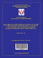 Quan điểm của chủ nghĩa mác lênin về vai trò của thực tiễn đối với nhận thức và vận dụng vào việc học tập của sinh viên trường đại học sư phạm kỹ thuật tp  hồ chí minh 