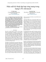 Hiệu suất kỹ thuật tập hợp sóng mang trong mạng LTE-Advanced