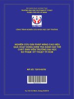 Nghiên cứu giải pháp nâng cao hiệu quả hoạt động kiểm tra đánh giá thể chất sinh viên trường đại học sư phạm kỹ thuật TP  HCM 