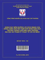 Giảng dạy môn đường lối cách mạng của đảng cộng sản việt nam góp phần giáo dục truyền thống cho sinh viên trường đại học sư phạm kỹ thuật tp  hồ chí minh 