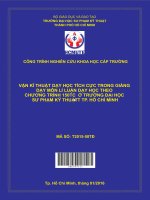 Vận dụng kỹ thuật dạy học tích cực trong giảng dạy môn lý luận dạy học theo chương trình 150 tín chỉ ở trường  đại học sư phạm kỹ thuật 