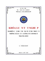 Khóa luận tốt nghiệp Quản trị kinh doanh: Nghiên cứu hoạt động tiếp thị truyền thông xã hội tại công ty Connect Travel Hue