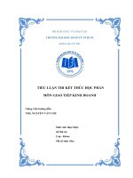 Tiểu luận giao tiếp trong kinh doanh