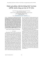Đánh giá phẩm chất hệ thống RoF tín hiệu QPSK nhiều băng tại tần số 95 GHz