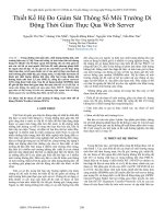 Thiết kế hệ đo giám sát thông số môi trường di động thời gian thực qua web server