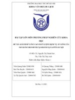 GIẢI PHÁP NÂNG CAO CHẤT LƯỢNG DỊCH VỤ ăn UỐNG CỦA NHÀ HÀNG RED RIVER TẠI KHÁCH SẠN LOTTE HÀ NỘI 