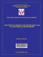 Giải pháp có giám sát cho vấn đề phân loại dữ liệu trình tự metagenomic 