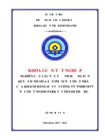 Khóa luận tốt nghiệp Quản trị kinh doanh: Nghiên cứu các yếu tố ảnh hưởng đến quyết định mua sản phẩm nội thất nhà ở của khách hàng đối với Công ty TNHH MTV nội thất Wood Park tại