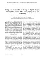 Nâng cao phẩm chất hệ thống vô tuyến chuyển tiếp hợp tác TAS/DSTC sử dụng kỹ thuật tạo búp sóng