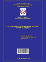 Xây dựng app khám bệnh online với react native và nodejs 