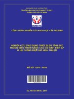 Nghiên cứu ứng dụng thiết bị bù tĩnh SVC trong điều khiển nâng cao ổn định điện áp ở hệ thống điện gió ninh thuận 
