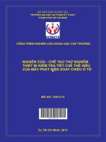 Nghiên cứu   chế tạo thử nghiệm thiết bị kiểm tra tiết chế thế hiệu của máy phát điện xoay chiều ô tô 