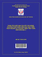 Phân tích giới hạn của kết cấu bằng phương pháp đẳng hình học dựa trên trích bezier và chương trình tính toán hình nón bậc 2 