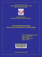 Thiết kế mô hình hệ thống tìm và lưu trữ hàng hóa tự động (AS RS) 