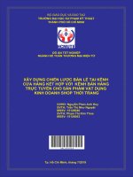 Xây dựng chiến lược bán lẻ tại kênh cửa hàng kết hợp với kênh bán hàng trực tuyến cho sản phẩm vật dụng kinh doanh shop thời trang 
