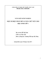 Một số biện pháp rèn luyện chữ viết cho học sinh lớp 1