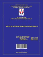 Thiết kế và thi công hệ thống phân loại sản phẩm lỗi 