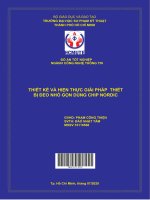 Thiết kế và hiện thực giải pháp thiết bị đeo nhỏ gọn dùng chip nordic và điện thoại android 