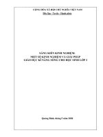 Tài liệu Một số kinh nghiệm và giải pháp giáo dục kĩ năng sống cho học sinh lớp 2