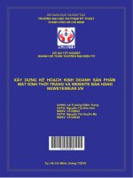 Xây dựng kế hoạch kinh doanh sản phẩm kính mắt thời trang và phát triển website bán hàng neweyewear 