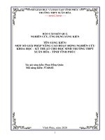 Một số giải pháp nâng cao chất lượng hoạt động nghiên cứu khoa học – kỹ thuật cho học sinh trường THPT Xuân Hòa – Tỉnh Vĩnh Phúc_2