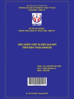 Điều khiển thiết bị điện qua wifi trên điện thoại android 