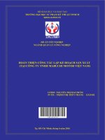 Hoàn thiện công tác lập kế hoạch sản xuất (tại công ty TNHH mabuchi motor việt nam) 