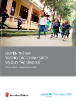 QUYỀN TRẺ EM TRONG CÁC CHÍNH SÁCH VÀ QUY TẮC ỨNG XỬ
