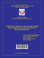 Nghiên cứu, thiết kế và chế tạo thử nghiệm thiết bị mang đầu dò siêu âm kiểm tra mối hàn đường ống 