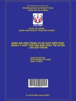 Đánh giá hiện trạng và đề xuất biện pháp quản lý chất thải rắn sinh hoạt tại huyện cần giờ   tp  HCM 