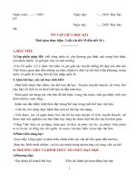 Giáo án ôn tập và kiểm tra giữa kì 1 ngữ văn 6 sách chân trời sáng tạo ( gồm 3 đề có ma trận) 