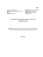 Nhận thức của đảng về mối quan hệ giữa hậu phương miền bắc xã hội chủ nghĩa với tiền tuyến miền nam trong giai đoạn 1960   1975 