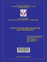 Thiết kế hệ thống điểm danh sinh viên dùng công nghệ RFID 