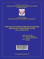 Thiết kế và thi công hệ thống đo và cảnh báo nồng độ các thông số môi trường( CO, CO2, bụi và UV) 