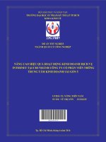 Nâng cao hiệu quả hoạt động kinh doanh dịch vụ internet tại chi nhánh công ty cổ phần viễn thông   trung tâm kinh doanh sài gòn 5 