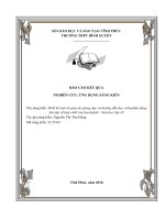 Tài liệu Thiết kế một số giáo án giảng dạy và hướng dẫn học sinh phân dạng bài tập về hợp chất của lưu huỳnh – Hóa học lớp 10