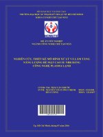 Nghiên cứu, thiết kế mô hình xử lý và làm tăng năng lượng bề mặt cao su NBR bằng công nghệ plasma lạnh 