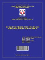 Xây dựng thư viện điện tử đồ dùng dạy học ngành công nghệ kỹ thuật cơ điện tử 