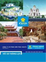 HỒ SƠ NĂNG LỰC CÔNG TY CỔ PHẦN KIẾN TRÚC KISATO