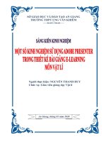 Một số kinh nghiệm sử dụng Adobe Presenter trong thiết kế bài giảng e-learning môn Vật lí_2