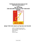 Tiểu luận Triết lí kinh doanh của Tập đoàn sữa Vianmilk