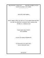 HOÀN THIỆN CÔNG TÁC QUẢN LÝ TÀI CHÍNH THEO HƢỚNG TỰ CHỦ TẠI TRƢỜNG CAO ĐẲNG THỦY LỢI BẮC BỘ TP PHỦ LÝ - TỈNH HÀ NAM LUẬN VĂN THẠC SĨ KINH TẾ