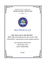 Tiểu luận nghiên cứu hoạt động quản trị tri thức của công ty TNHH KEPPIE DESIGN   thực hành quản trị tri thức trong lĩnh vực kiến trúc 