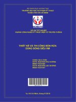 Thiết kế và thi công bồn rửa dùng sóng siêu âm 