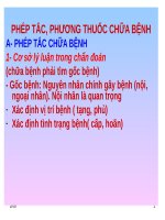 Bài giảng dược học cổ truyền - Phép tắc, phương pháp chữa bệnh