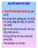 Bài giảng dược học cổ truyền - Nguyên nhân gây bệnh